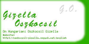 gizella oszkocsil business card